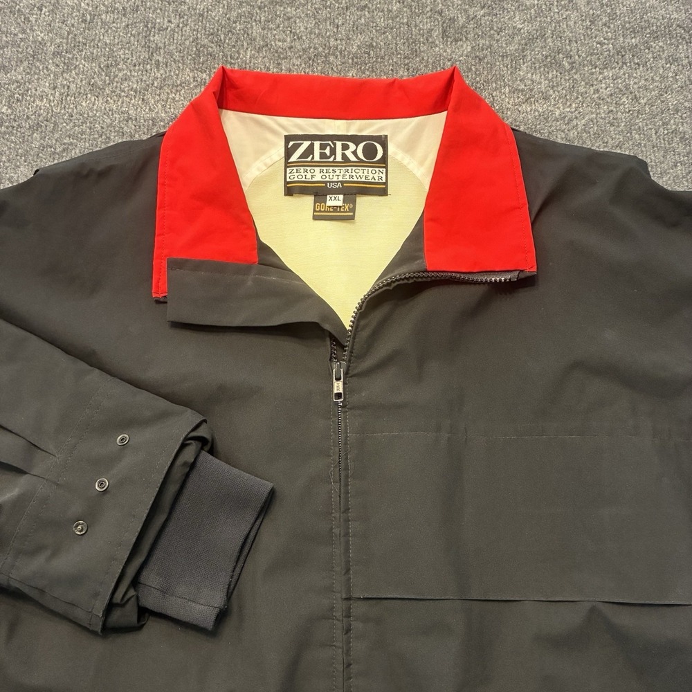 Vintage Zero Restriction Gore-Tex Tour Lite Zip Golf Windbreaker Jacket Mens 2XL